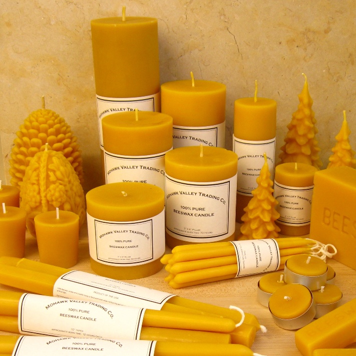 100% BEESWAX TAPER CANDLES 10 (Box of 12)