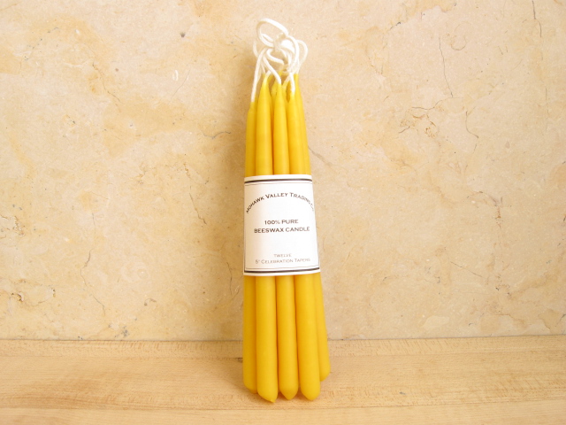 100% Pure Beeswax Birthday Candles 12 Pack - 5" Pure Beeswax Birthday Candles