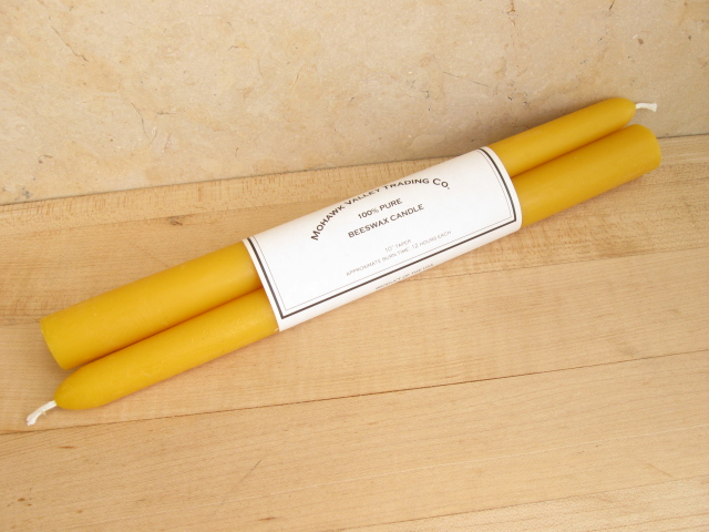100% Pure Beeswax Taper Candles - 10"
