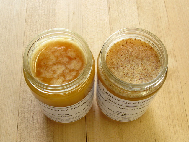 Raw Honey (L), Raw Honey With Light Cappings (R)